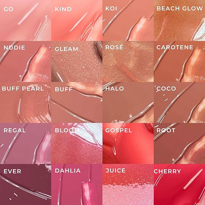 FITGLOW Beauty Lip Colour Serum | Hydrating Lip Gloss | Plumping Anti-Aging Lip Treatment | Natural Shine with Pomegranate Sterols & Collagen | Buildable Color for Dry Chapped Lips | Go - 10g