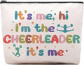 Cheerleading Gifts Makeup Bag, Gifts for Cheerleaders, Cheer Bag Stuff, It's Me Hi I'm The Cheerleader Cosmetic Bag, Cheerleading Teammate Gift for Women