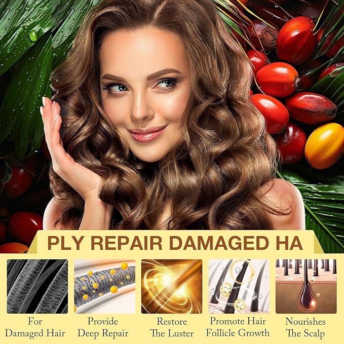 Raw Batana Oil for Hair Growth, Pure Unrefined and Organic Dr. Sebi Hair Growth Oil from Honduras, Batana Hair Growth Oil for Repairs Damaged Hair & Prevent Hair Loss (1pcs)