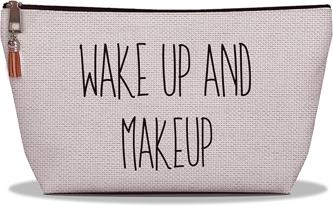 Stylish Makeup Bag Organizer | Perfect 100% Cotton Canvas Cosmetic Bag Ideal for Travel and for Cute Gifts