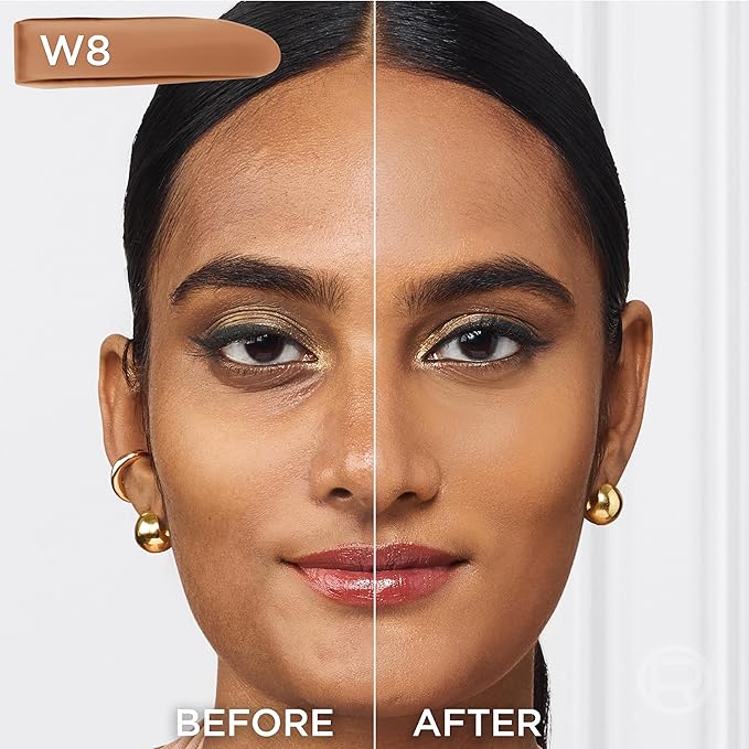 L'Oreal Paris True Match Super-Blendable Foundation, Medium Coverage Liquid Foundation Makeup, W8, Medium Deep, 1 Fl Oz