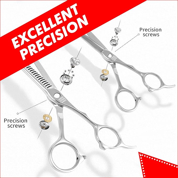 Professional Scissors - 6.25" Arc Hair Cutting Scissors 440C Japanese Steel, Featuring Long-Lasting Sharpness(Hair Cutting & Thinning Scissors)