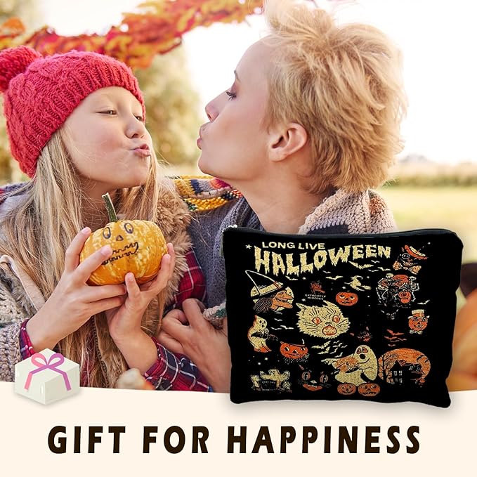 Halloween Witch Makeup Bag, Halloween Gifts for Women, Witchy Gifts for Women, Witch Stuff, Long Live Halloween Makeup Pouch