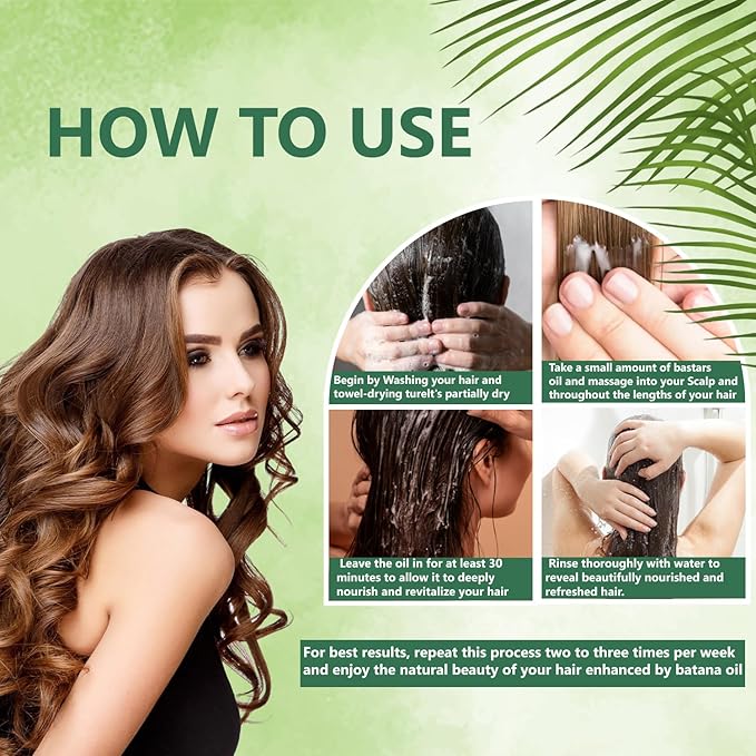 Batana Oil for Hair Growth, 5-In-1 Liquid Batana Oil with Amla,Jojoba,Argan and Castor seed - 180ml/6.3 fl.oz