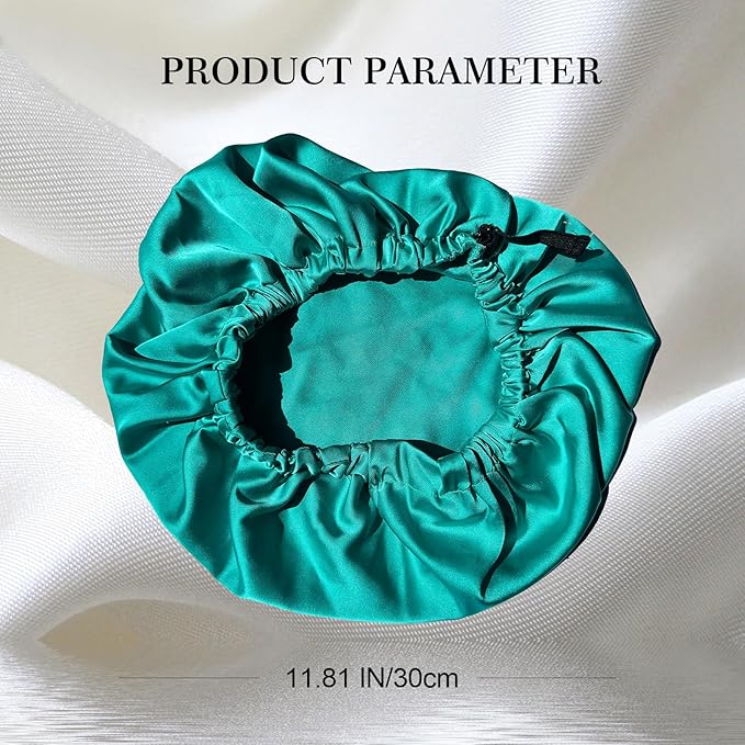 Satin Bonnet Silk Bonnet for Sleeping Women Double Layer Hair Bonnet Wrap Sleep Cap Gifts for Women Curly Hair