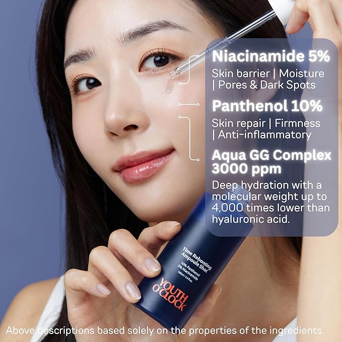 YOUTH O'CLOCK Time Rebooting Ampoule Shot (3.4 fl. oz. 100ml) Niacinamide 5%+Panthenol 10%