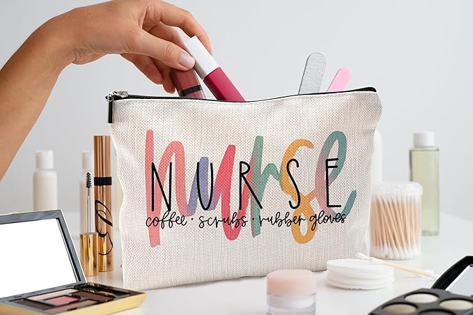 Nurse Makeup Bags - Cosmetic Bags With Zipper for Women & Nursing Students