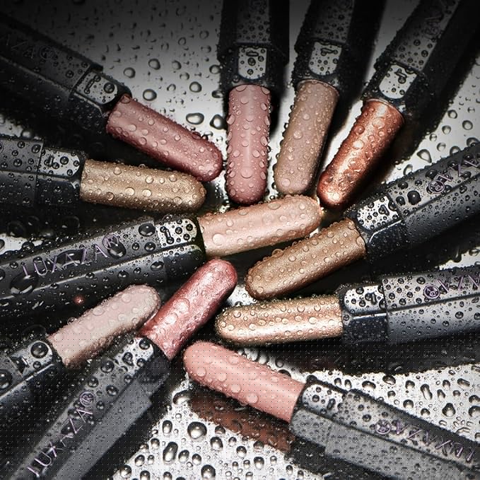 10PCS Eyeshadow Stick,Shimmer And Matte Brown Metallic Cream Eyeshadow Pencil Crayon with Smudge-proof & Waterproof, Eye Brightener Stick, Ideal Gift for Women - C2 Stellar Pink Quartz