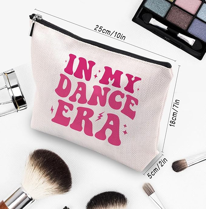 Dancer Gifts Makeup Cosmetic Bag, In My Dance Era Gifts for Dancers Women, Dance Team Coach Teacher Gifts, Birthday Gifts Dance Bag Stuff for Women