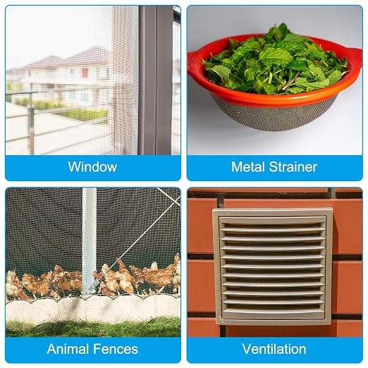 PATIKIL 40" L x 10" W Woven Wire Mesh, 30 Mesh 304 Stainless Steel Air Vent - Image 6