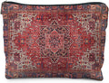 Traditional Red Rug Style Makeup Bag, Vintage Ethnic Pattern Cosmetic Bag Gifts for Women Friends, Boho Tapestry Pouch