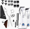 Fagaci Professional Hair Clippers, Hair Scissors & Hair Trimmer Set with Extreme Precise Cut, Cordless Hair Clippers for Men Professional, Barber Clippers 440C, Hair Trimmers for Men, Hair Shears