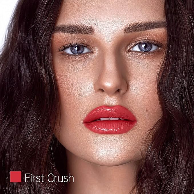 2-Pack Moisturizing Classic Red & Cocoa Lipstick Set – Hydrating Creamy Lip Color for Dry, Cracked Lips, Weightless Glossy Lip Balm with Vitamin E, Long Lasting Vegan Lipstick