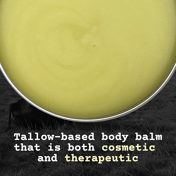 The Tallowed Truth F-Balm Tallow – Grass-fed, Grass-finished Tallow – 5 Ingredients Only – Canadian-made All Purpose Tallow Balm – Made in Canada – Tallow for Face & Body (2 oz (2-Pack), Original)
