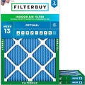 Filterbuy 25x32x1 Air Filter MERV 13 Optimal Smoke & Allergy Defense, by Filterbuy