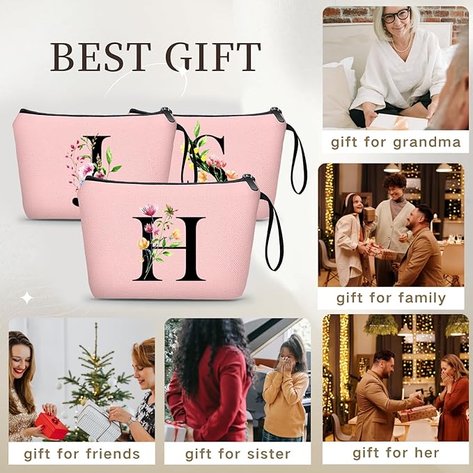 Birthday Inspirational Bridesmaid Proposal Team Small Gifts for Women Mom Aunt Teacher Sister Coworkers Makeup Cosmetic Bag Travel with Mirror Mothers Day Christmas Graduation H