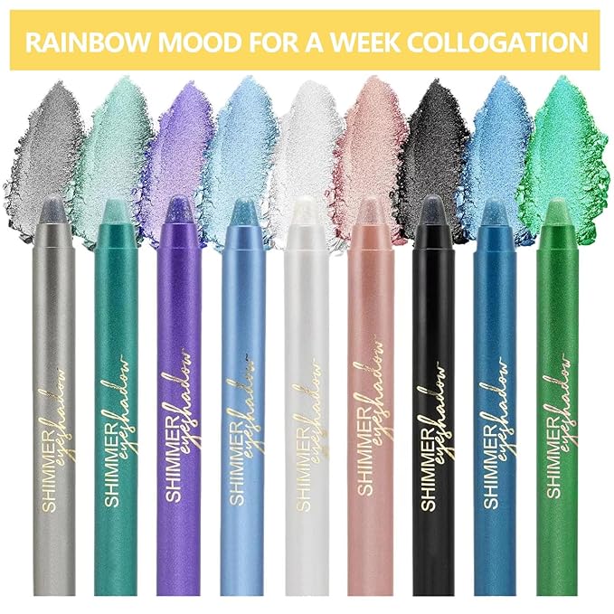 Blue Eyeshadow Stick, Highlighter Eye Liner,Eye Brightener Stick, Shimmer Creamy eyeshadow, Waterproof Eyeshadow Pencil Long Lasting Eye Shadow Makeup.#8 navy blue shimmer