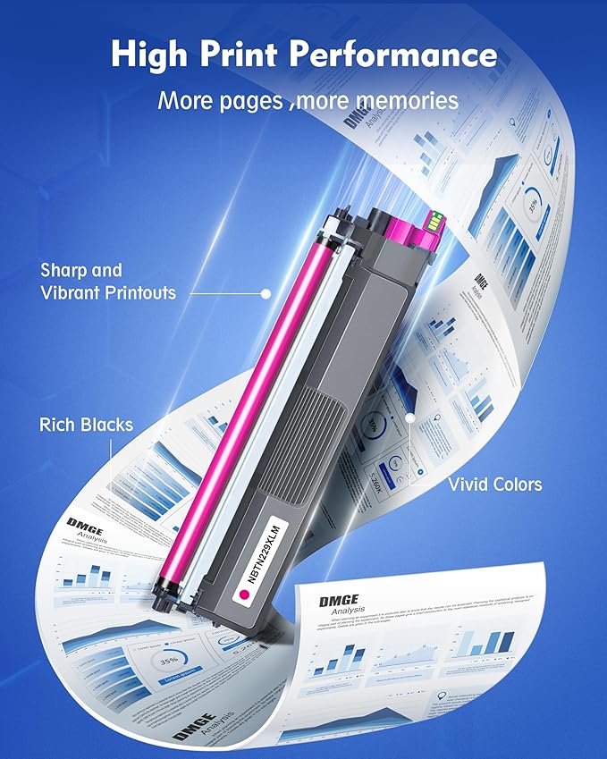 TN229XL TN229 Toner 5 Pack Compatible with Brother MFC-L3780CDW MFC-L3720CDW HL-L3280CDW HL-L3220CDW HL-L3295CDW, TN229XL