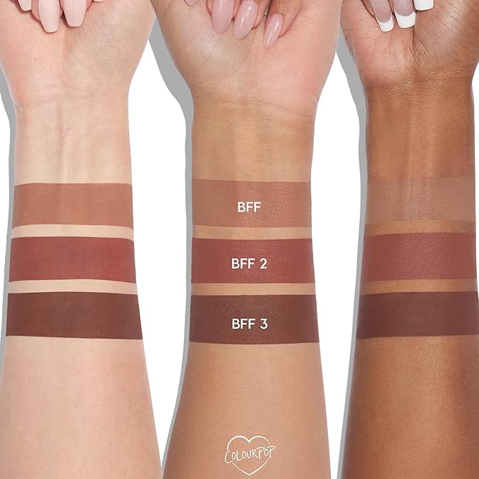 ColourPop All My BFFs Lippie Lip Pencil Kit - High-Pigment, Long-Lasting & Sharpenable Lip Liner with High-Impact Color - Includes Shades BFF, BFF 2 & 3 (3 Count)
