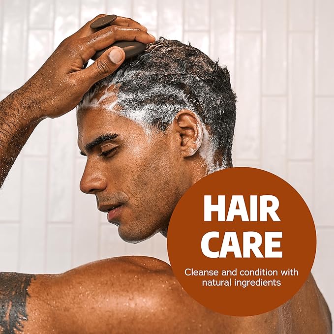Dr. Squatch Natural Hair Bundle for Men - Healthy, Full Looking Hair - Wood Barrel Bourbon Shampoo (11 fl oz), Wood Barrel Bourbon Conditioner (11 fl oz)