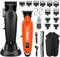 KEMEI Hair Clippers for Men, Professional Clipper and Trimmers Set, Cordless Zero Gap Trimmer for Men with LED Display, 11 Guide Combs