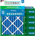 Filterbuy 14x20x4 Air Filter MERV 13 Optimal Smoke & Allergy Defense, by Filterbuy