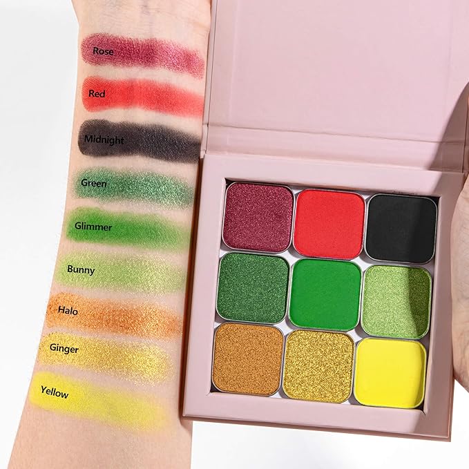 Matte Single Eyeshadow Refill – Bunny Green, High-Pigment, Blendable & Long-Lasting, Pressed Powder with Metal Pan, DIY Magnetic Palette Compatible, Easy to Apply & Remove
