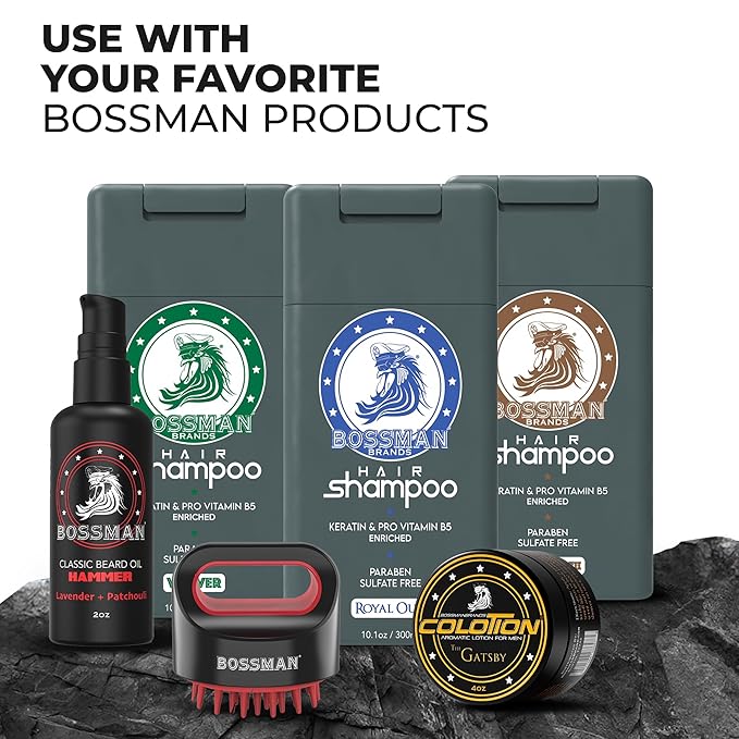 Bossman Hair Shampoo and Conditioner Combo - Hydrating, Strengthening, and Soothing Formula for Men's Hair - Paraben Free & Sulfate Free (Stagecoach) - Packaging May Vary