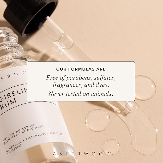 Asterwood Argireline Serum with Hyaluronic Acid - Peptide Serum for Face - Wrinkle Reducing, Anti-Aging, Nourishing - Fragrance-Free - 2 Fl Oz