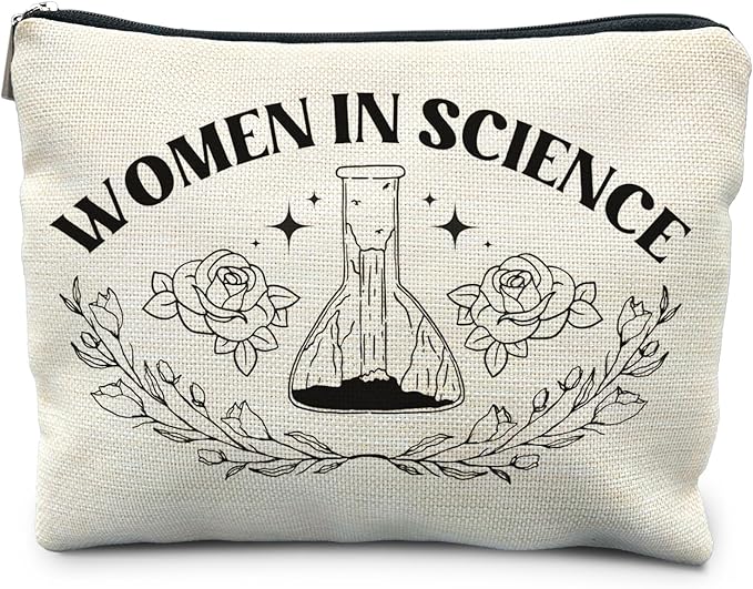 Women's Science Makeup Bag - Teacher Gifts, Forensic & Environmental Science Cosmetic Pouch