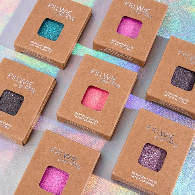 Chameleon Single Eyeshadow, Iridescent Blue-Purple, Pressed Powde, Square Pan,High Pigment, Smudge-Proof, Smooth Blend,Long-Lasting,Fits Magnetic Palettes (Nebula)
