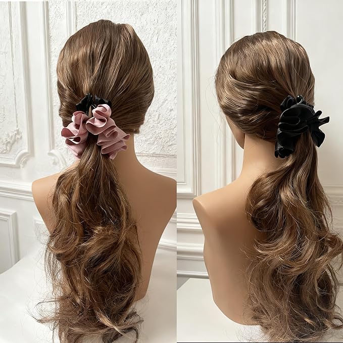 Banana Hair Clip for Women Girl Accessories Flower no Crease Thin Curly Fine Long Claw Clips Decorations Ponytail non Slip Flower Hair Clips
