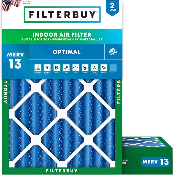Filterbuy 18x20x4 Air Filter MERV 13 Optimal Smoke & Allergy Defense, by Filterbuy