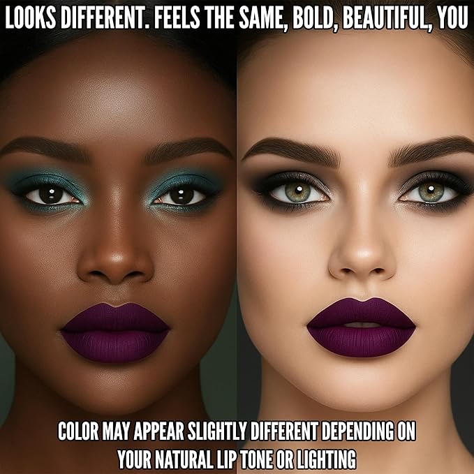 Mynena Deep Eggplant Long Lasting Lipstick for Women Waterproof & Transfer-Proof | Hydrating with Shea Butter | Bold Pigment Matte Color Lip Stain | Talc-Free & Vegan Product that Performs | Mia