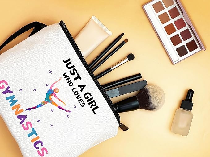 Gymnastics Cosmetic Bag, Travel & Daily Use, Gymnastics Theme, Multifunctional Makeup Bag, Gift for Girls & Women,Christmas