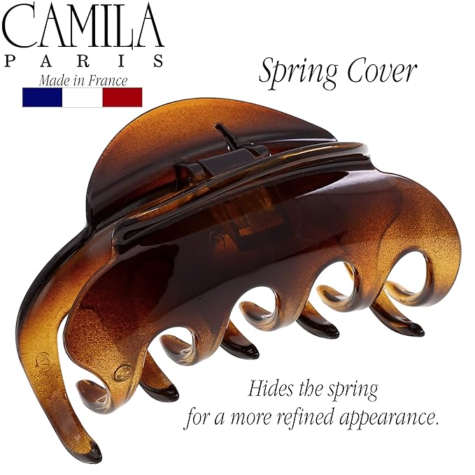 Camila Paris CP2369 French Hair Clip for Women for Thick Hair for Long Curly Wavy Hair, Large, Girls Hair Claw Clips Jaw Styling Hair Accessories for Women, Strong Hold No Slip Grip, Made in France