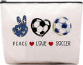 Soccer Cosmetic Bag for Women - Coach & Team Gifts for Soccer Lovers & Fans