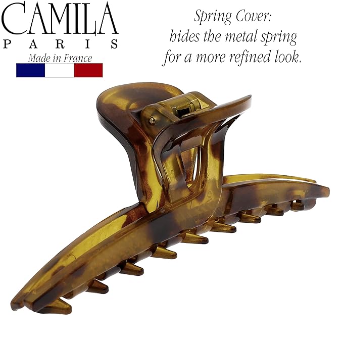 Camila Paris CP2382 French Hair Clip for Women, Narrow, Strong Hold Grip Double Teeth Girls Hair Claw Clips Jaw, Fashion Durable Styling Hair Accessories for Women, Made in France