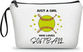 Softball Accessories for Girls,Graduation Gifts for Her,Softball Party Favors,Softball Cosmetic Bag,Softball Gift Bags,Birthday Gifts for Women Her Bff Bestie Best Friend Sister,Christmas