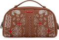 Montana West Wrangler Makeup Bag for Women Small Cosmetic Toiletry Bags Western Paisley Make Up Pouch Durable Cute Travel Purse, Brown