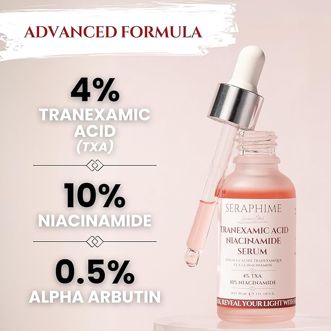 Tranexamic Acid TXA 4% + Niacinamide 10% Serum – Discoloration Correcting Serum with Alpha Arbutin, Pro-Vitamin B5, Phloretin Dark Spot, Hyperpigmentation, Uneven Skin Tone Corrector 1 fl oz
