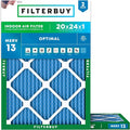 Filterbuy 20x24x1 Air Filter MERV 13 Optimal Smoke & Allergy Defense, by Filterbuy
