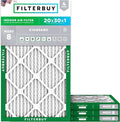 Filterbuy 20x30x1 Air Filter MERV 8 Essential Dust & Allergy Defense, by Filterbuy