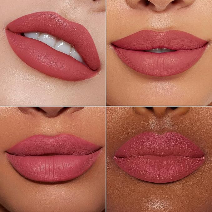 MAKI YIKA 3Pc Matte Lipstick Makeup, Pink Nude Lipstick For Women Long Lasting Smudge Proof Non Transfer Lip Makeup Cruelty Free |Pink/Nude/Rosey