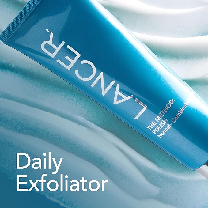 Lancer Skincare The Method: Polish Facial Exfoliator, Daily Exfoliating Face Scrub with Natural Minerals, Normal Combination Skin, 8 Fluid Ounces