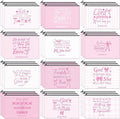 Hillban 36 Pcs Christian Gifts for Women Christian Pink Bow Makeup Bags Bible Verse Cosmetic Bag Inspirational Pencil Case with Zipper Coquette Bowknot Travel Organizer Pouch for Wedding Bachelorette
