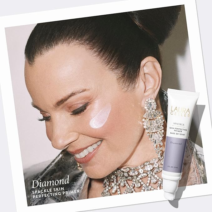 LAURA GELLER NEW YORK Spackle Primer - Diamond - Super-Size 2 Fl Oz - Hyaluronic Acid Makeup Primer for Mature Skin