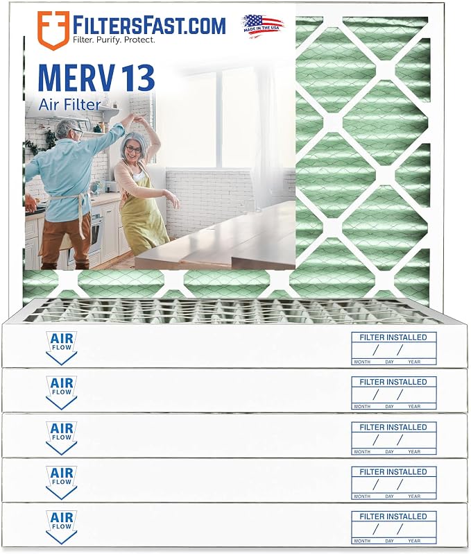 Filters Fast 12x24x2 Pleated Air Filter Merv 13, 2 inch AC Furnace Air Filters by FiltersFast
