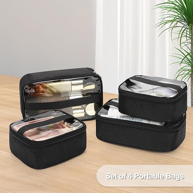 MONSTINA Rolling Makeup Train Case with 4 Detachable 360-Degree Rotation Wheels,Professional Trolley Cosmetic Case, 3-Layer Extra Large Organizer Cart for Makeup Artist Hairstylist