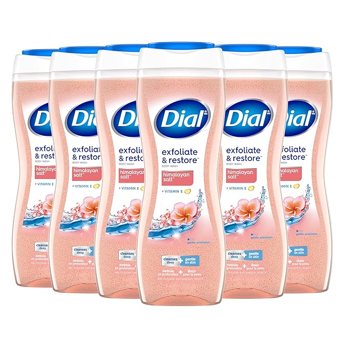 Dial Body Wash, Exfoliate & Restore Himalayan Salt, 16 fl oz, Pack of 11